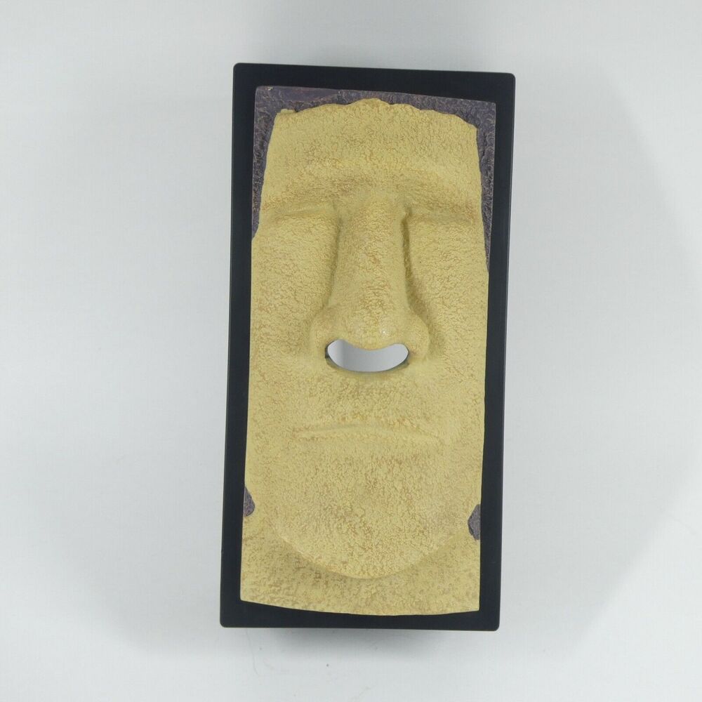 Easter Island Moai Head Tissue Box Holder Cover Tiki Rotary Hero